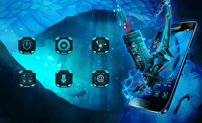 Gaming Launcher Theme Blue Lighting android App screenshot 1