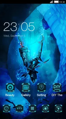 Gaming Launcher Theme Blue Lighting android App screenshot 2